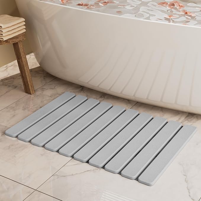 Foldable Stone Bath Mat, Quick Dry Stone Drying Mats by SummerKiss