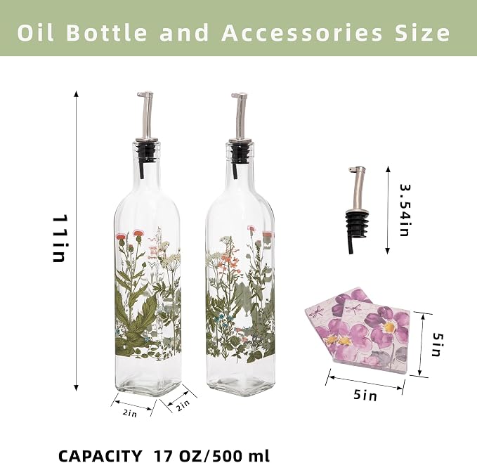 Topadorn 17 oz Olive Oil Dispenser Bottle Set - Image 3