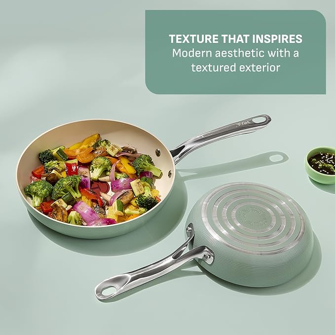 T-Fal Inspire Ceramic Frying Pans Nonstick 10.5 Inch Skillet - Image 3