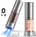 TempPro 100ml Electric Salt and Pepper Grinder Set Rechargeable, Automatic by TempPro