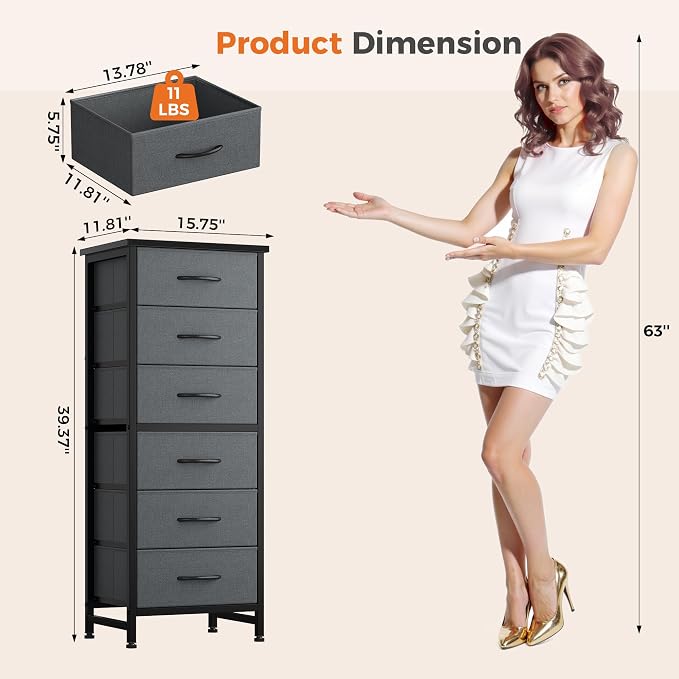 Sweetcrispy Tall Fabric Dresser - Image 3