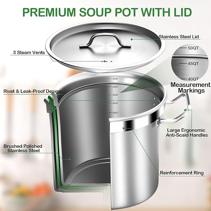 STOCKPOT Commercial Grade Large Stock Pot - Image 3