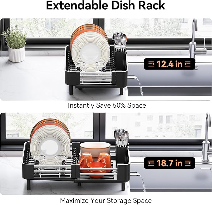 Urackify Stainless Steel Dish Drying Rack - Image 3