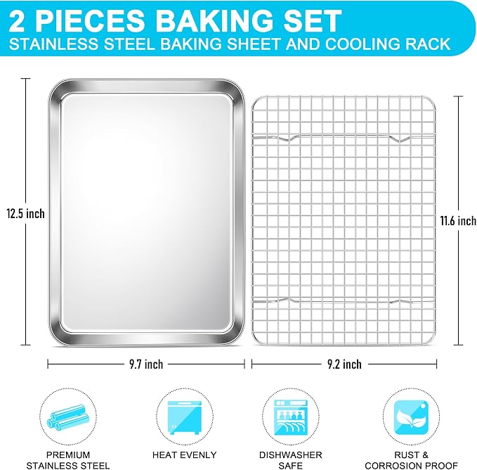 E-far Stainless Steel Baking Sheet - Image 2