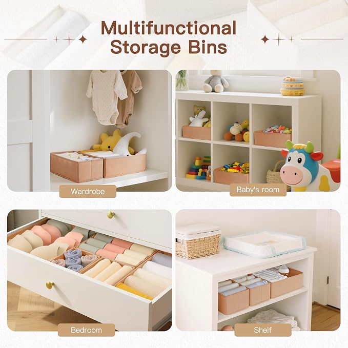Criusia Drawer Organizer Clothes, 10 Pack Dresser Organizer - Image 5