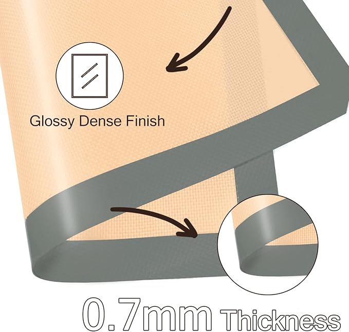 Silicone Baking Mat, 3 Pack Reusable Baking Sheet, Non-Stick ＆ Food Safe - Image 4