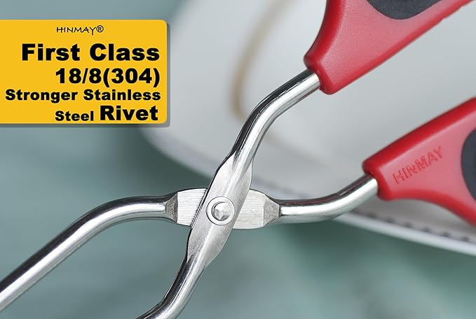 HINMAY Stainless Steel Kitchen Scissor Tongs Set - Image 4