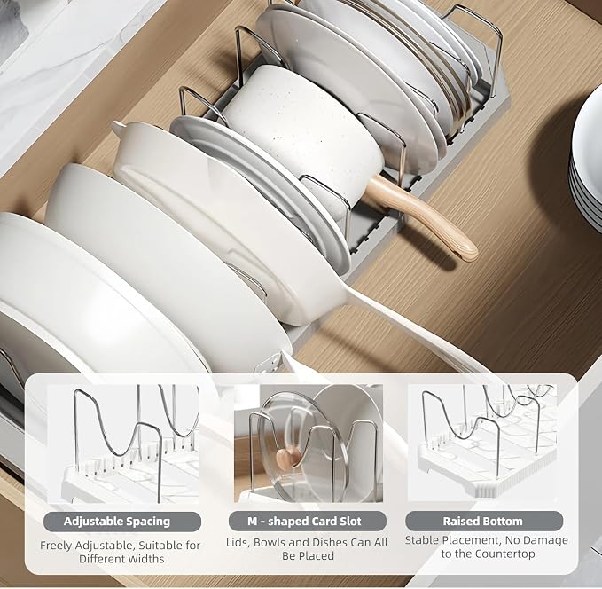 Expandable Pot and Pan Organizer Rack - Image 4
