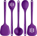 Silicone Kitchen Cooking Utensil Set: U-Taste 600ºF Heat Resistant 13.6in Extra by U-Taste