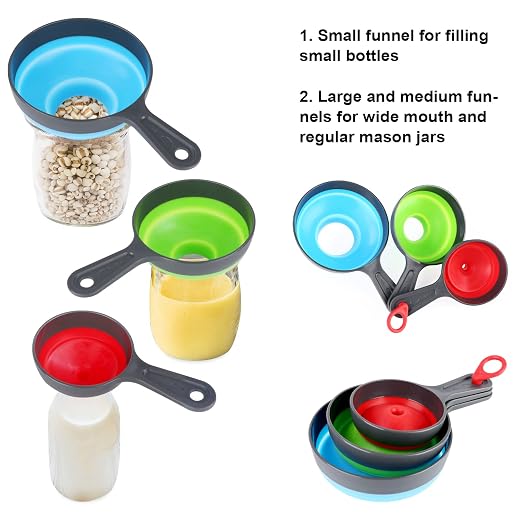Large Small Funnel Set of 3, Food Grade Mini Funnels - Image 3