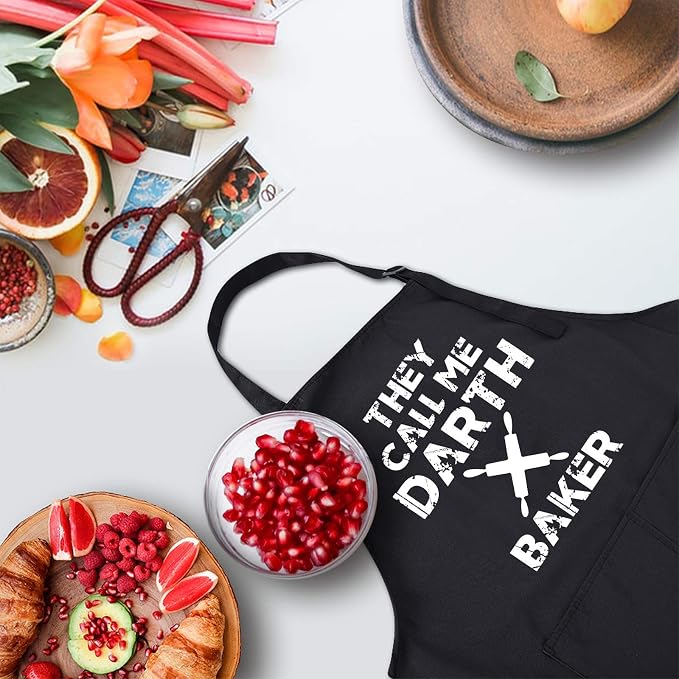 Rosoz Funny BBQ Black Chef Aprons - Image 2