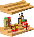 VenDotbi Spice Rack, 3-Tier Expandable Bamboo Spice Rack Organizer by VenDotbi