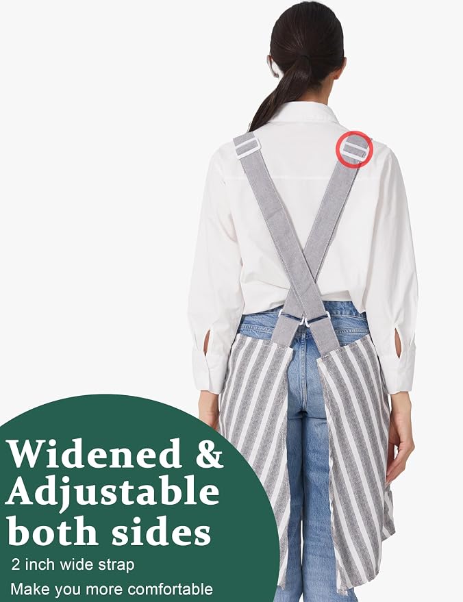 Cozy Adjustable Cross Back Aprons - Image 3