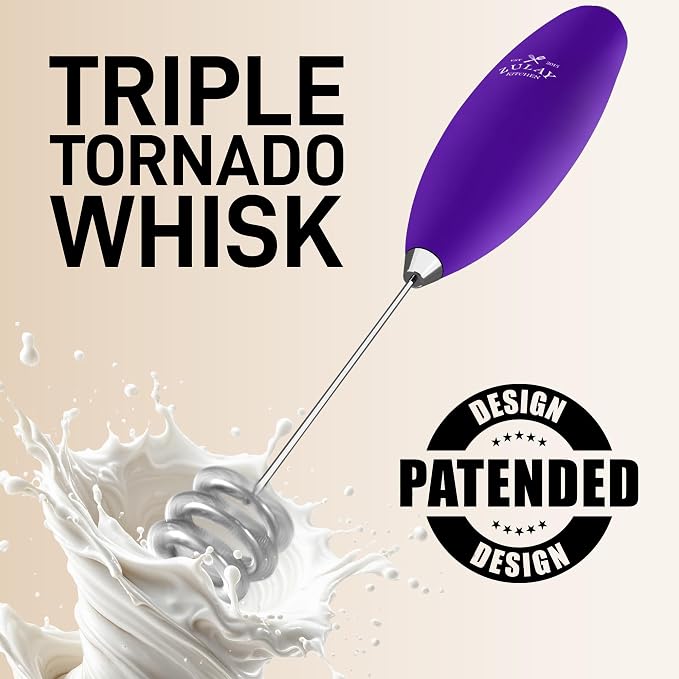 Zulay Kitchen Patented Tornado Triple Whisk Milk Frother - Image 6