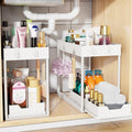 Simple Trending Under Sink Organizer 2 Pack, Sink Pull-Out Sliding Storage by SimpleTrending