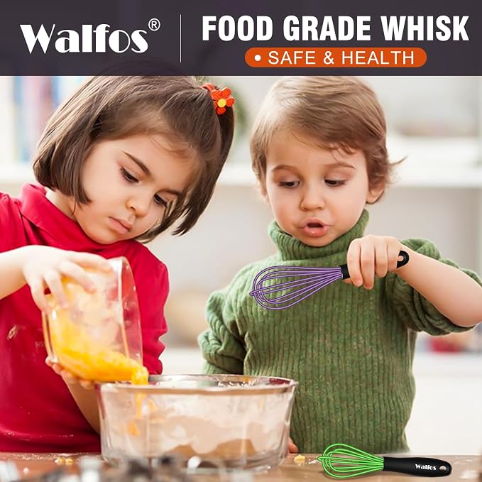 Walfos Mini Silicone Whisk, Heat Resistant - Image 8