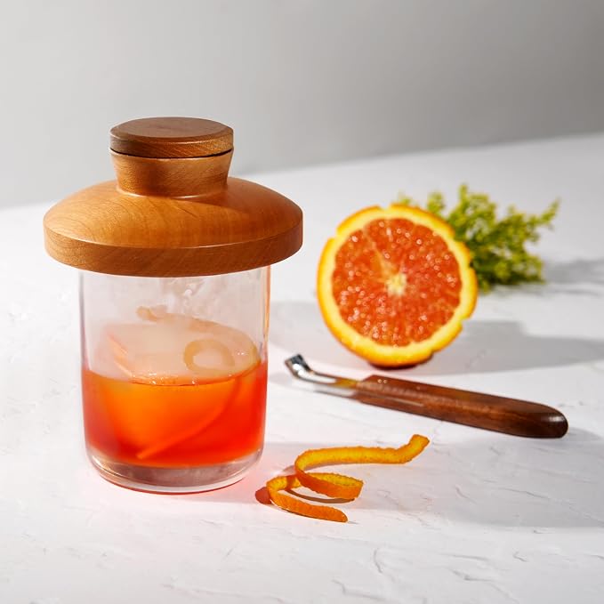 Viski Channel Knife, Citrus Zester and Orange Peeler Tool, Walnut Wood and - Image 6