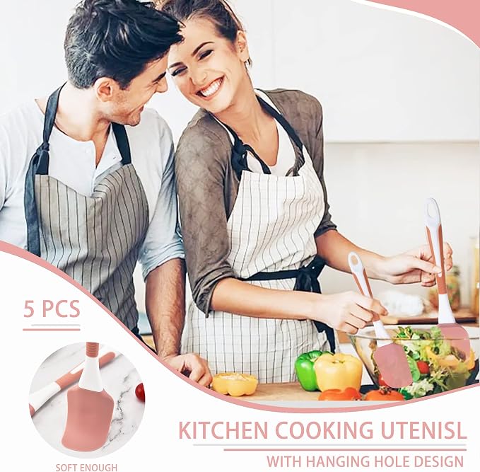 Silicone Spatula Set, Soft & Strong, Nonstick Cookware, Dishwasher Safe - Image 5