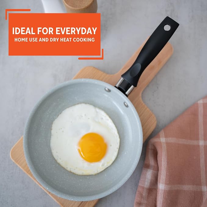 IMUSA 6.3” Gray Speckled Ceramic Mini Fry Pan - Image 7