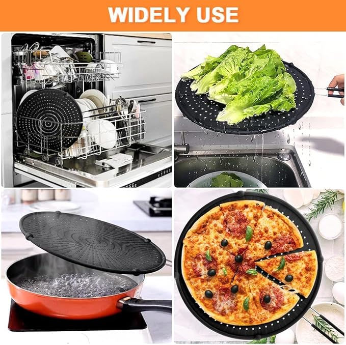 Splatter Screen for Frying Pan, Silicone Grease Splatter Guard, Heat-Resistant - Image 7