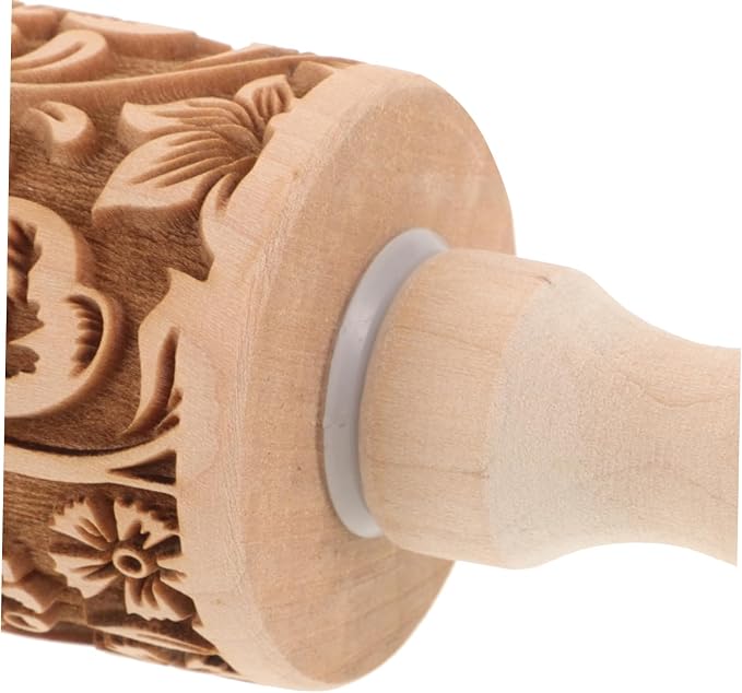 Embossed Rolling Pin for Baking Wooden Pastry Roller - Image 9