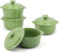 Oven-Safe 4-Pack Mini Ceramic Casserole Dishes by Krokori