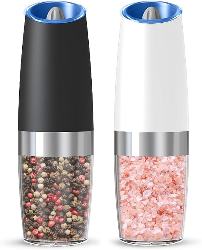 Gravity Electric Salt And Pepper Grinder Set, Automatic Salt And Pepper Grinder by KIARYUOLL
