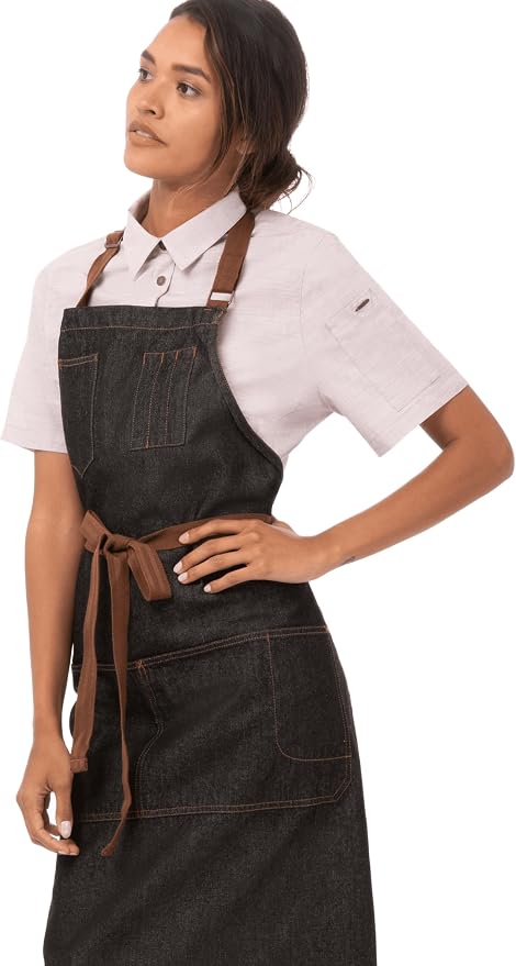 Chef Works Unisex Memphis Bib Apron - Image 2
