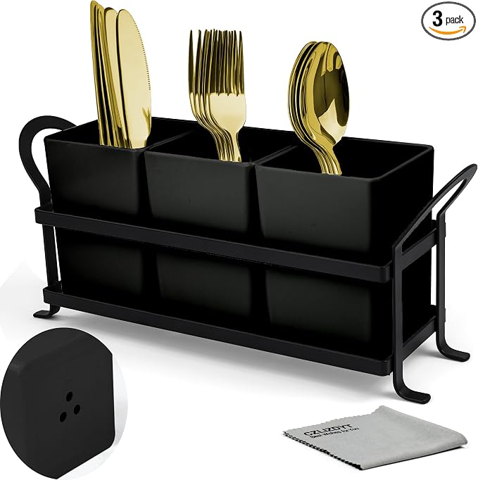 Czlizdyt Cutlery Holder with Drain Holes by CZLIADYT