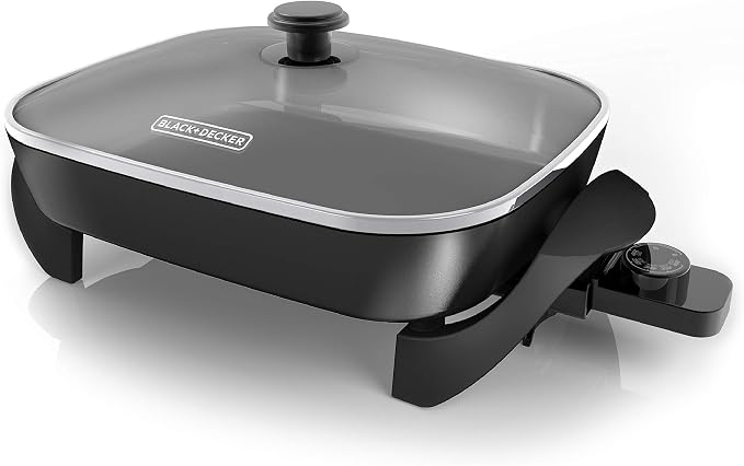 BLACK+DECKER Electric Skillet, Variable Temperature Control, Nonstick Cooking by GeorgeForeman