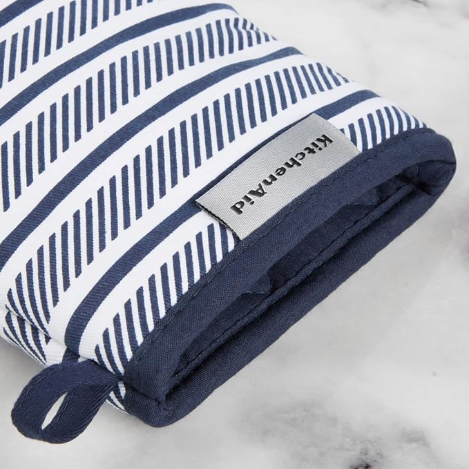 KitchenAid Albany Mini Oven Mitt 2-Pack Set, Ink Blue - Image 3