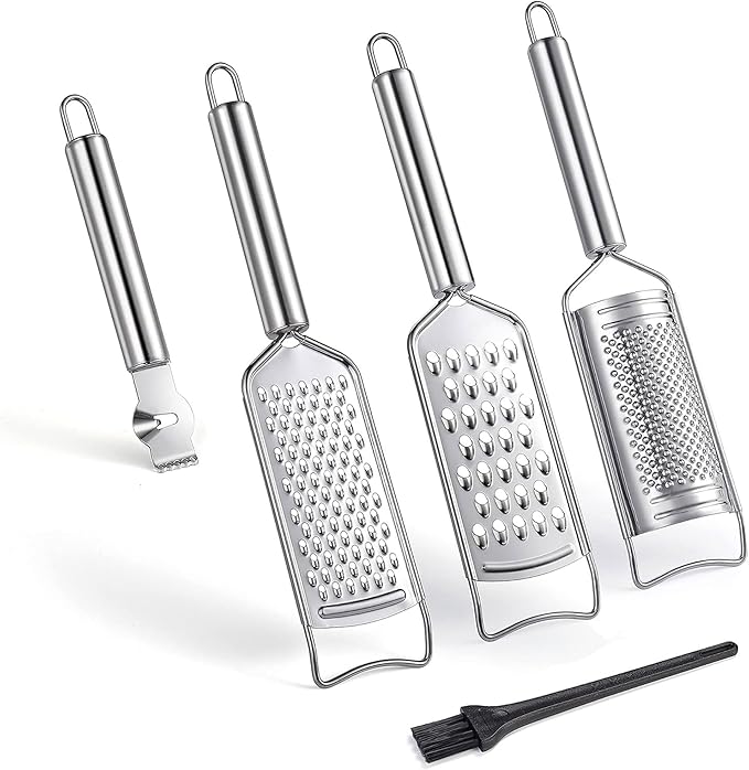 Tongjude Stainless Steel Cheese Grater Set, Lemon Zester by Tongjude%C2%AE