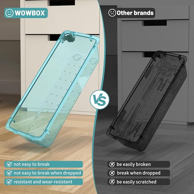 WOWBOX 32 PCS Plastic Drawer Organizer Set, 4 Sizes Desk Drawer Organization - Image 4