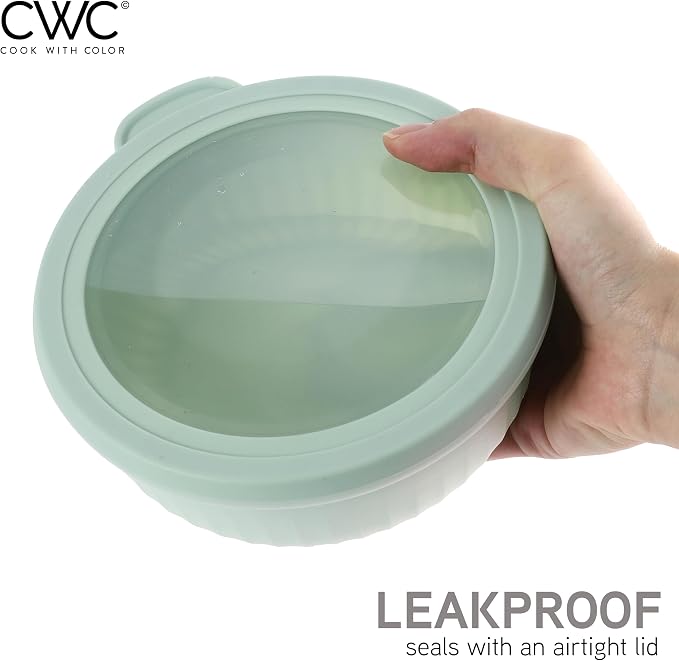 COOK WITH COLOR Prep Bowls with Lids- Wide and Deep Nesting Plastic Small - Image 6