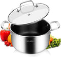 DELARLO Tri-Ply Stainless Steel Stock Pot, 5QT Non Stick Pots, Induction Ready by DELARLOCOOKWARE