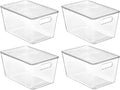 Vtopmart 4 Pack Clear Stackable Storage Bins by Vtopmart