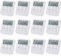 Weewooday 12 Pcs Digital Kitchen Magnetic Timer Bulk Classroom Count up by Weewooday