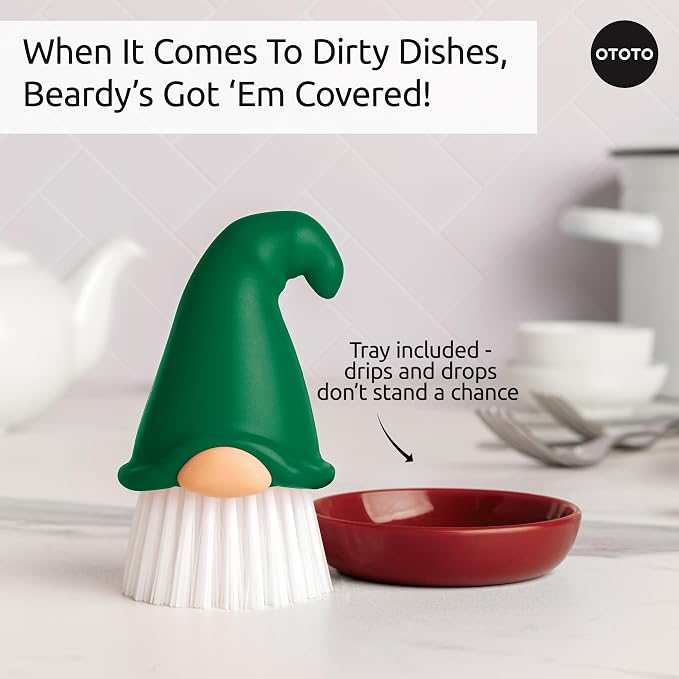 New! Beardy Gnome Dish Brush by Ototo - Image 4