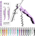 HYZ 2-Pack Wine Opener Waiter Corkscrew, Professional Wine Key by HYZ