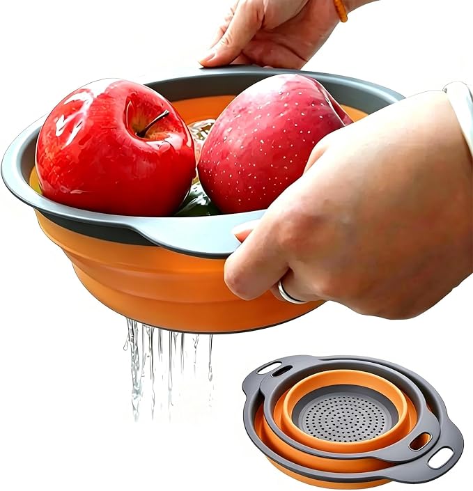 2 Pack Collapsible Silicone Colander by WHZHAOCAI