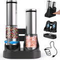 Electric Salt and Pepper Grinder Set by Uvellgift
