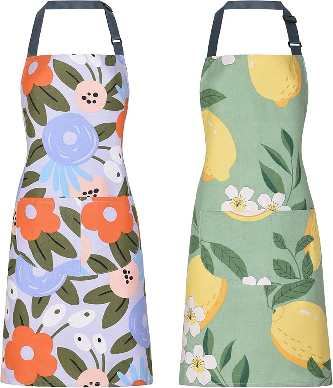 2 Pack Floral Apron for Women by ARBINSON