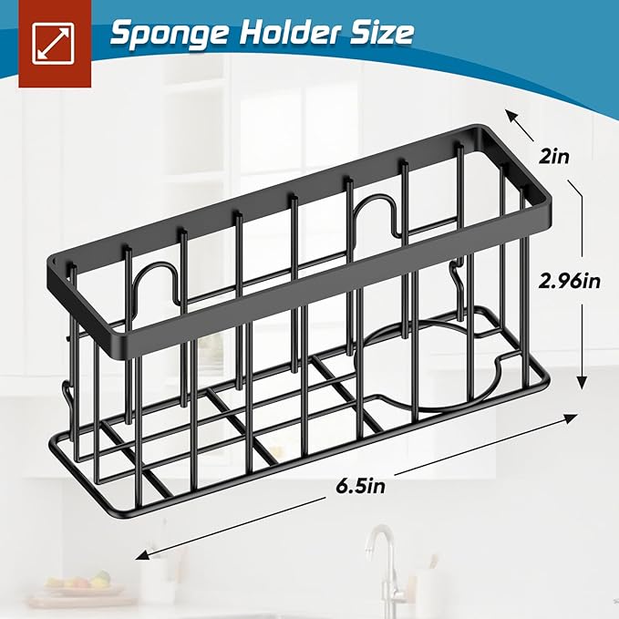 MURLONG Sponge Holder for Kitchen Sink, Sink Caddy Organizer - Image 2