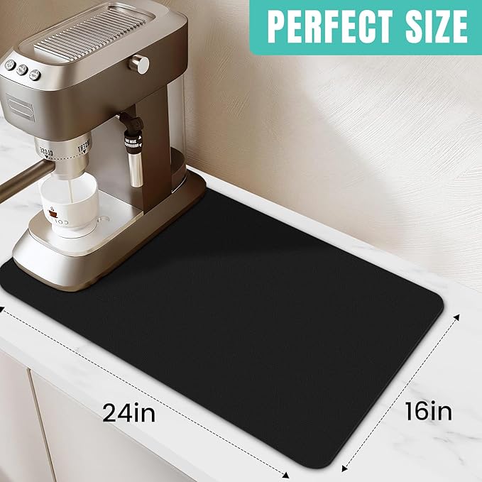 WISELIFE Coffee Mat Super Absorbent Dish Drying Mat Bar Accessories Match - Image 2