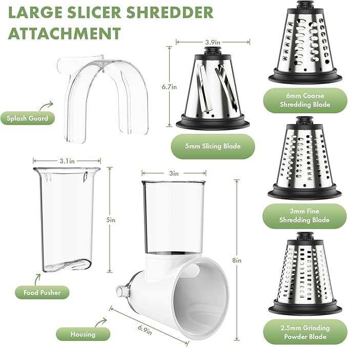 Cheese Grater Attachment for KitchenAid, Large Cheese Grater - Image 2