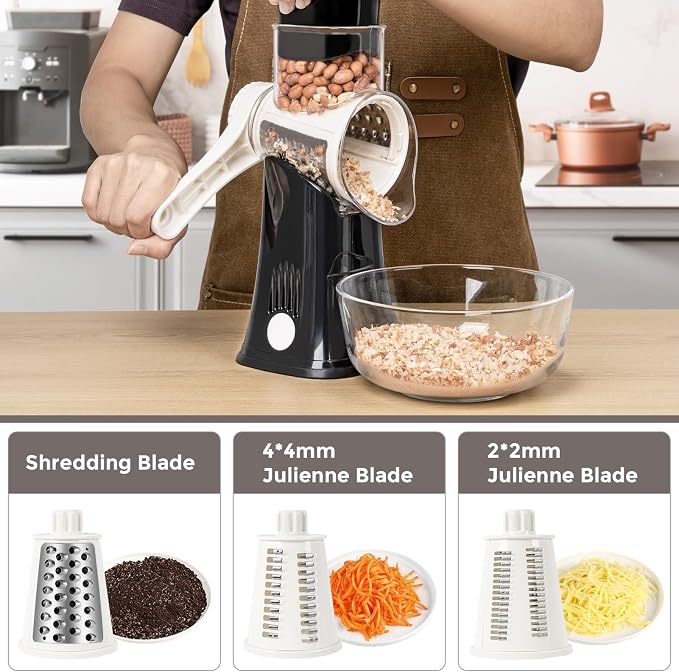 X Home 5-in-1 Rotary Cheese Grater - Image 3