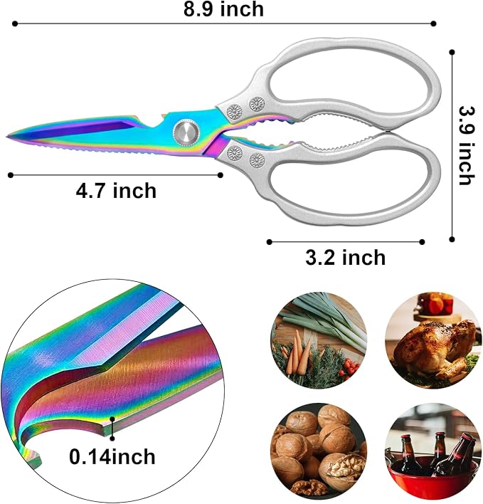CGBE Kitchen Scissors, Heavy Duty Dishwasher Safe Food Scissors - Image 3