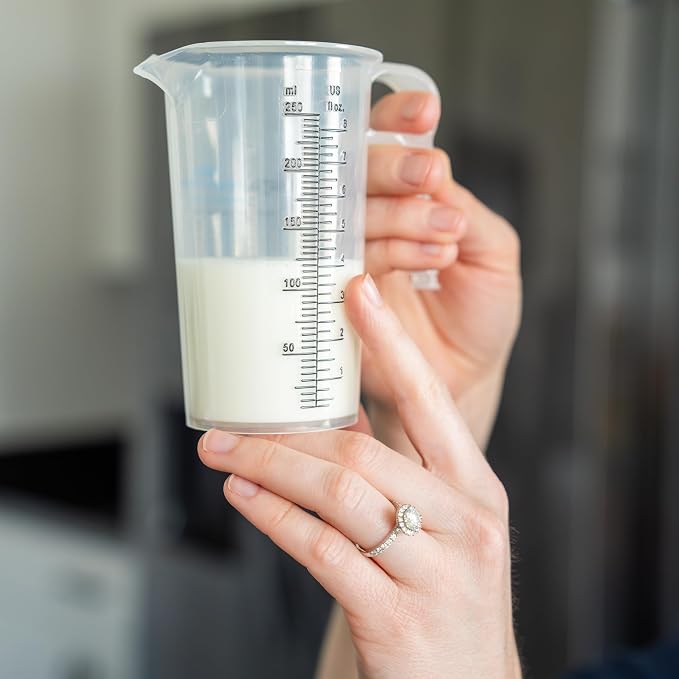 8oz 1 Cup Measure Pitcher with Convenient Conversion Chart– Food Grade - Image 7