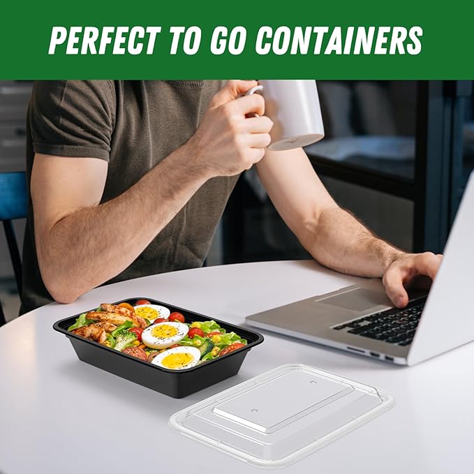 Dealusy 50 Pack 32 oz Meal Prep Containers Reusable - Image 7