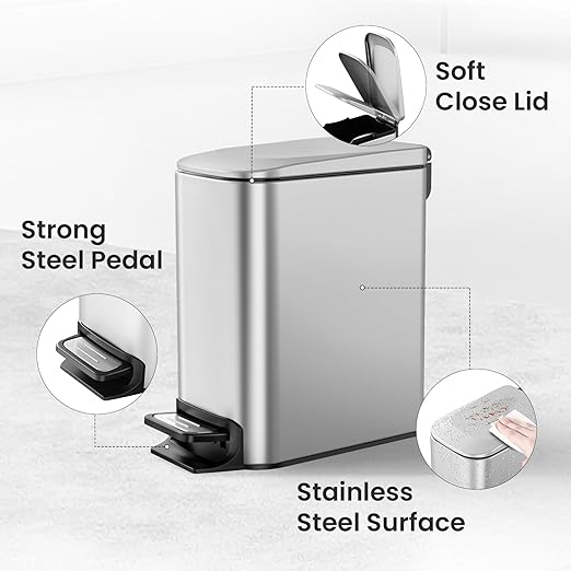 Cesun Small Bathroom Trash Can - Image 3